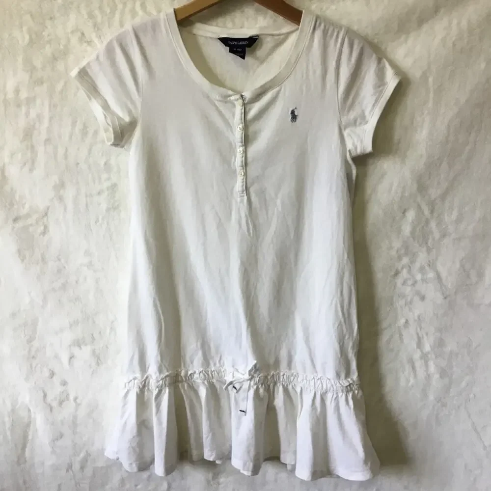 Ralph Lauren Girl White Short-Sleeve Dress